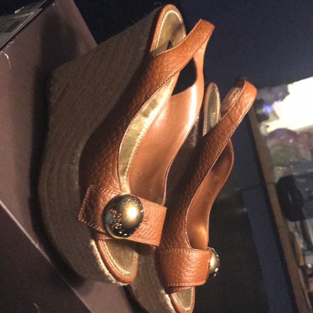 Louis Vuitton vintage wedge sandals